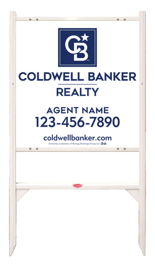 Angle Iron Frame and Agent Sign Panel Unit, 24h x 24w, 3MM Aluminum Composite