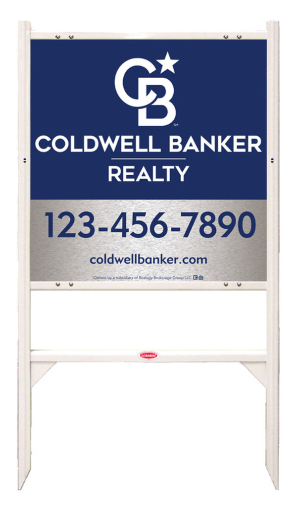 Angle Iron Frame and Office Sign Panel Unit, 24h x 24w, Brushed Aluminum Composite