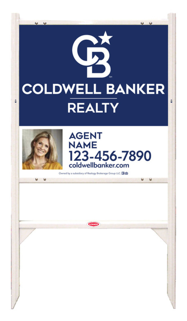 Angle Iron Frame and Agent Photo Sign Panel Unit, 24h x 24w, 3MM Aluminum Composite