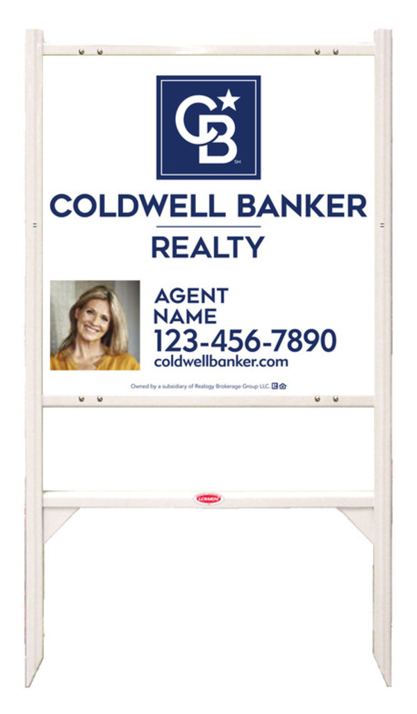 Angle Iron Frame and Agent Photo Sign Panel Unit, 24h x 24w, 3MM Aluminum Composite