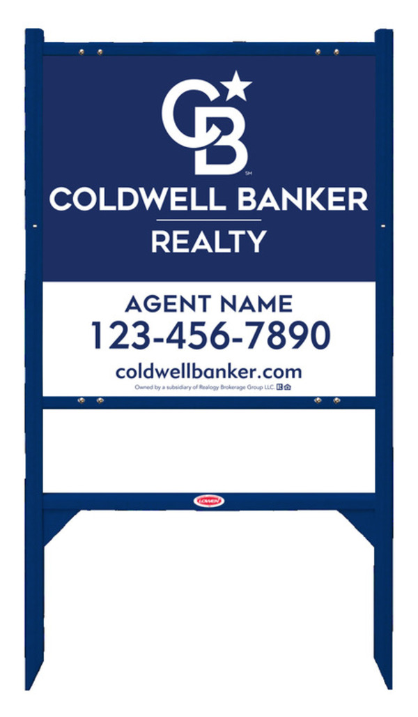 Angle Iron Frame and Agent Sign Panel Unit, 24h x 24w, 3MM Aluminum Composite