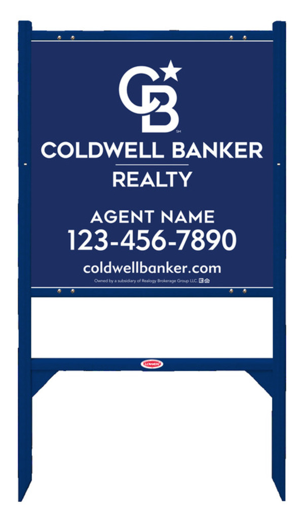 Angle Iron Frame and Agent Sign Panel Unit, 24h x 24w, 3MM Aluminum Composite