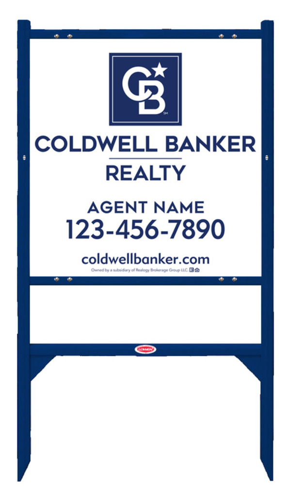 Angle Iron Frame and Agent Sign Panel Unit, 24h x 24w, 3MM Aluminum Composite
