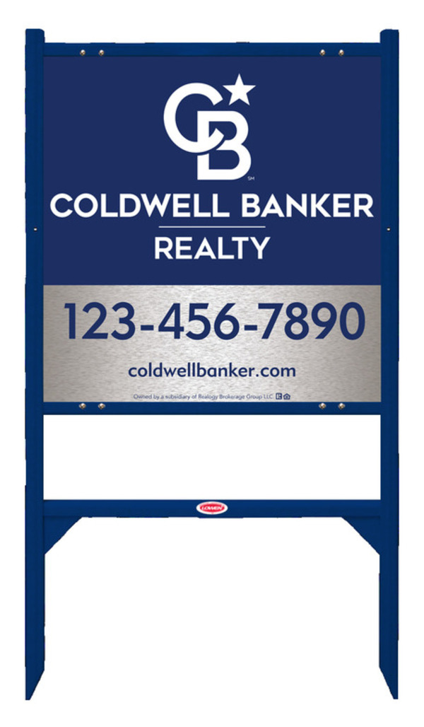 Angle Iron Frame and Office Sign Panel Unit, 24h x 24w, Brushed Aluminum Composite