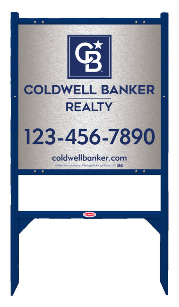 Angle Iron Frame and Office Sign Panel Unit, 24h x 24w, Brushed Aluminum Composite