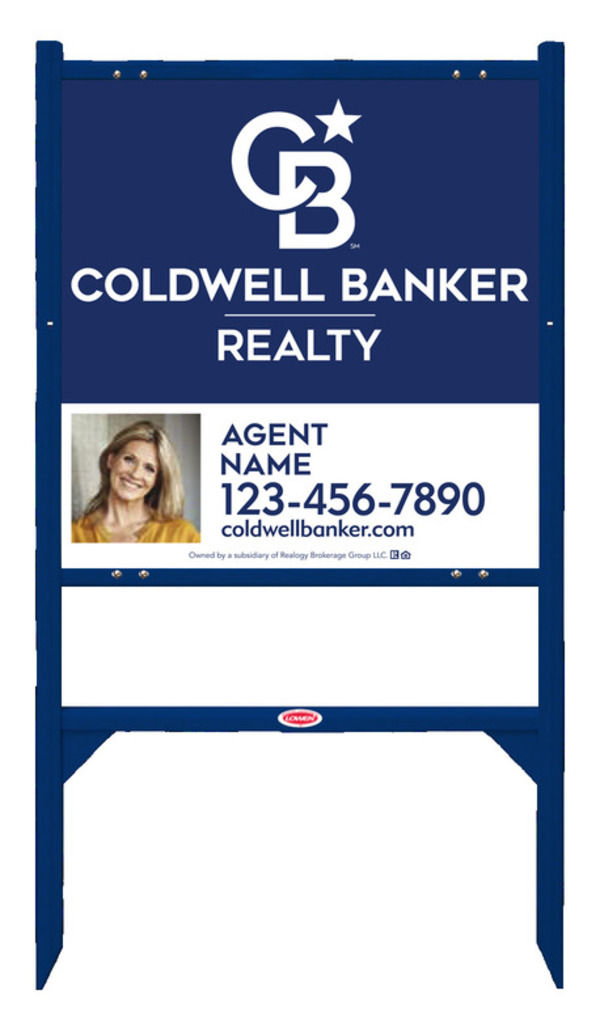 Angle Iron Frame and Agent Photo Sign Panel Unit, 24h x 24w, 3MM Aluminum Composite