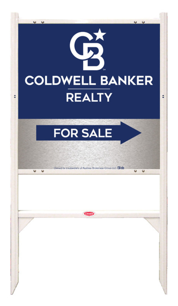 Angle Iron Frame and Office For Sale Sign Panel Unit, 24h x 24w, Brushed Aluminum Composite