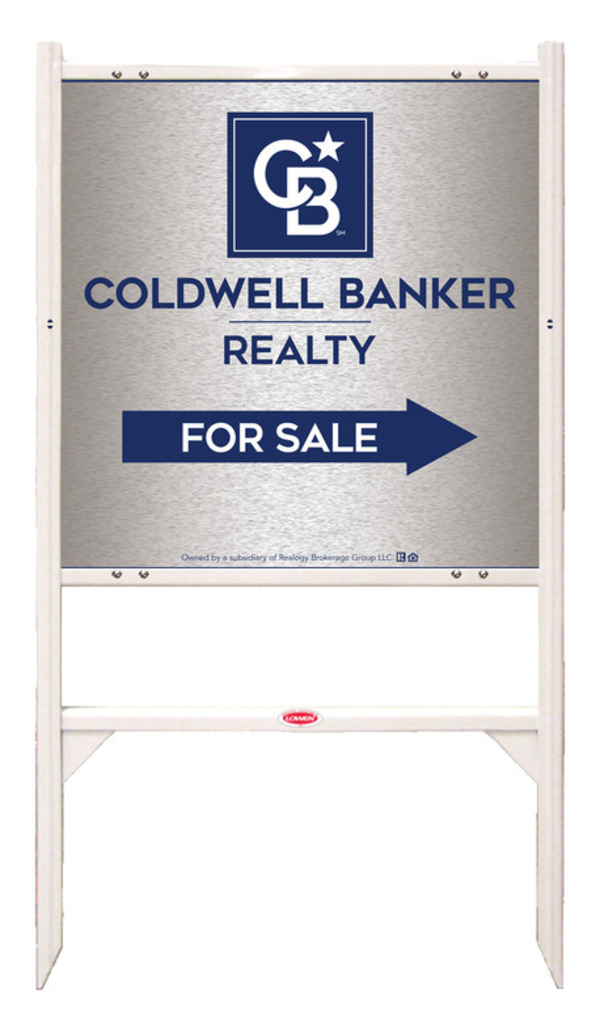 Angle Iron Frame and Office For Sale Sign Panel Unit, 24h x 24w, Brushed Aluminum Composite