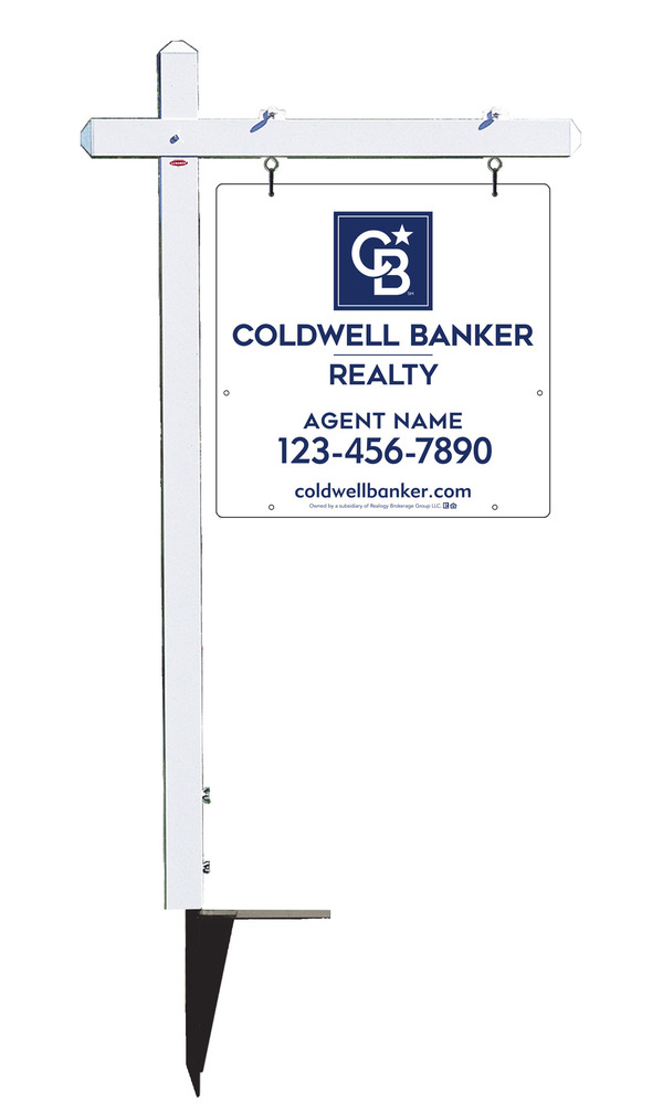 Sign Post and Agent Sign Panel Unit, 24h x 24w, 3MM Aluminum Composite