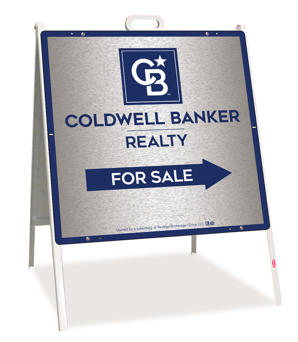 A-Frame and Office For Sale Sign Panel Unit, 24h x 24w, Brushed Aluminum Composite