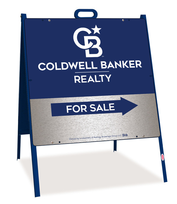 A-Frame and Office For Sale Sign Panel Unit, 24h x 24w, Brushed Aluminum Composite