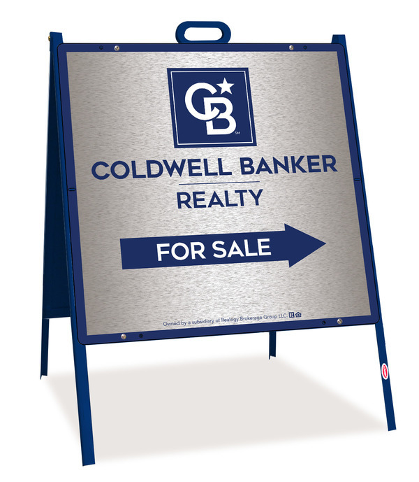 A-Frame and Office For Sale Sign Panel Unit, 24h x 24w, Brushed Aluminum Composite