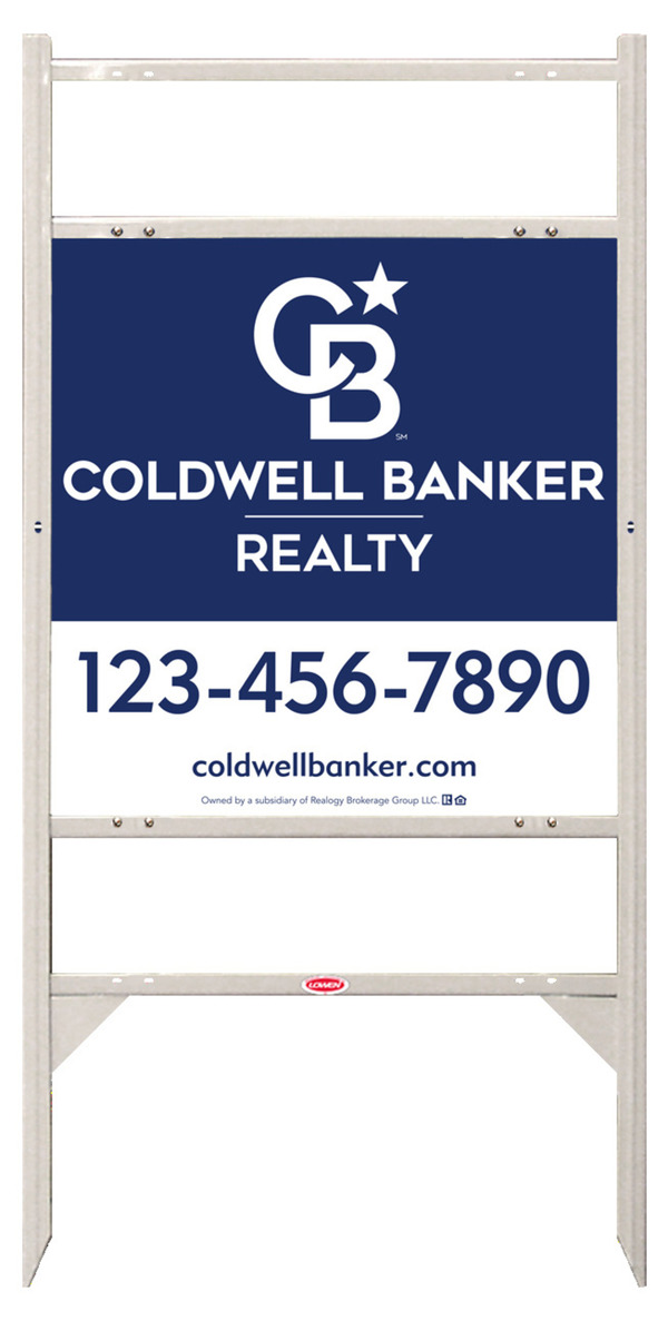 Angle Iron Frame w 2 Rider Inserts and Office Sign Panel Unit, 24h x 24w, 3MM Aluminum Composite
