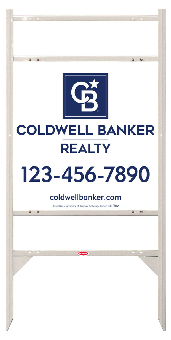 Angle Iron Frame w 2 Rider Inserts and Office Sign Panel Unit, 24h x 24w, 3MM Aluminum Composite