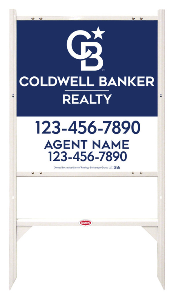 Angle Iron Frame and Agent Sign Panel Unit, 25h x 24w, Poly