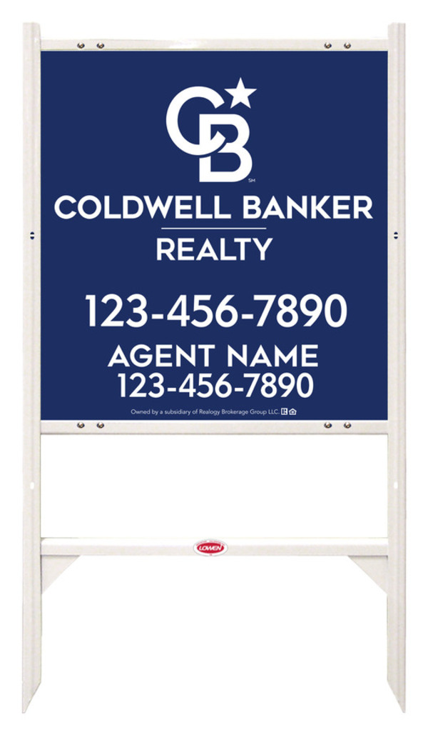 Angle Iron Frame and Agent Sign Panel Unit, 25h x 24w, Poly