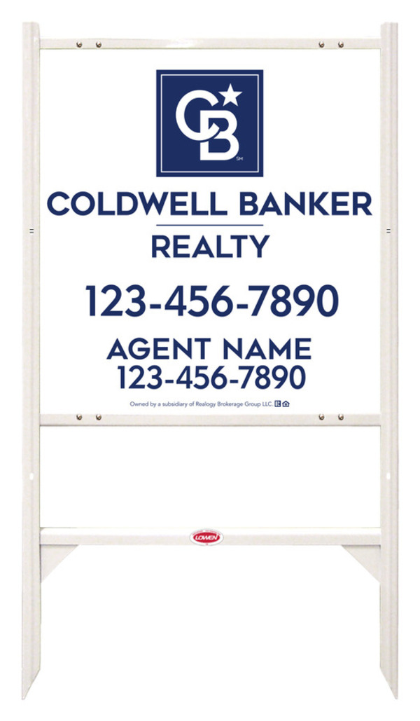 Angle Iron Frame and Agent Sign Panel Unit, 25h x 24w, Poly