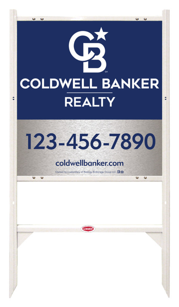 Angle Iron Frame and Office Sign Panel Unit, 25h x 24w, Brushed Aluminum Composite