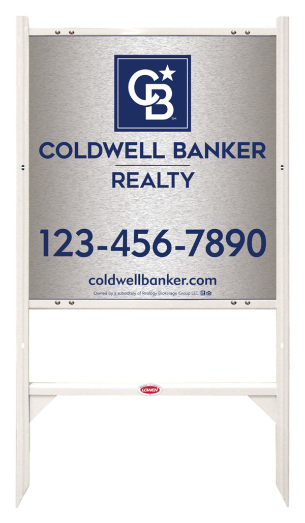 Angle Iron Frame and Office Sign Panel Unit, 25h x 24w, Brushed Aluminum Composite