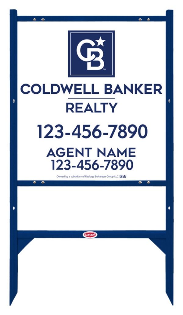 Angle Iron Frame and Agent Sign Panel Unit, 25h x 24w, Poly