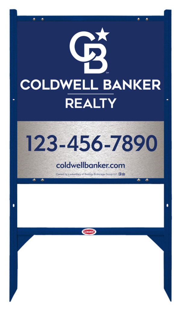 Angle Iron Frame and Office Sign Panel Unit, 25h x 24w, Brushed Aluminum Composite