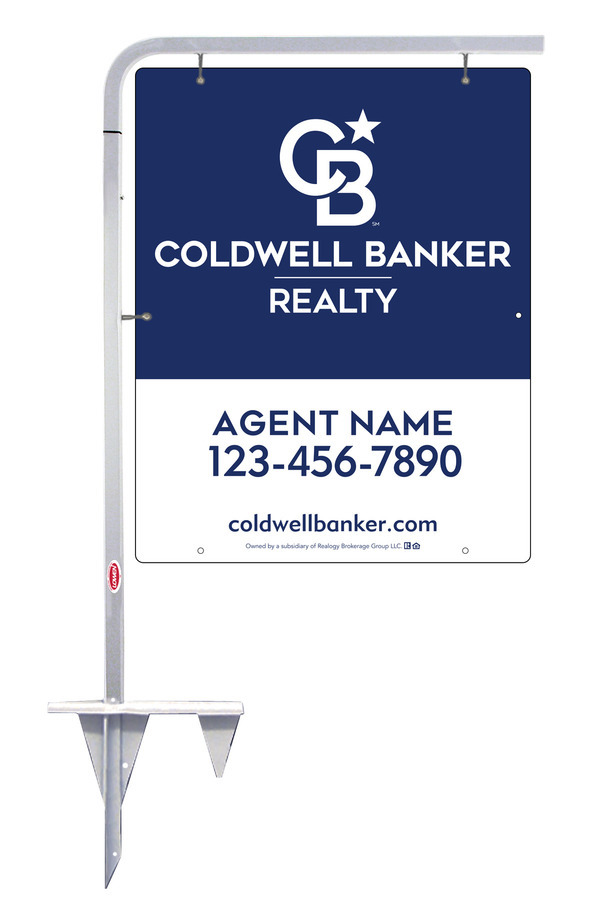 Tubular Stake and Agent Sign Panel Unit, 30h x 24w, 3MM Aluminum Composite
