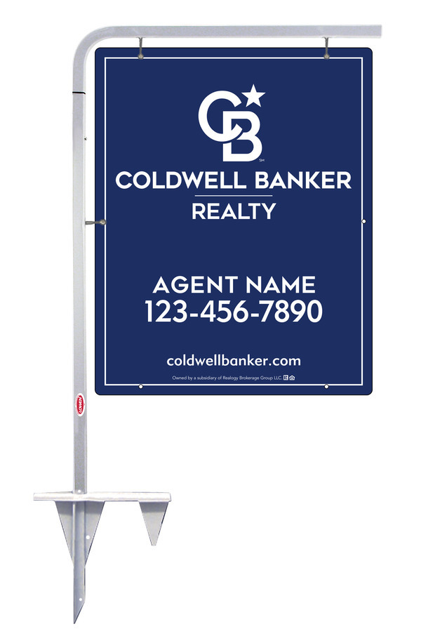 Tubular Stake and Agent Sign Panel Unit, 30h x 24w, 3MM Aluminum Composite
