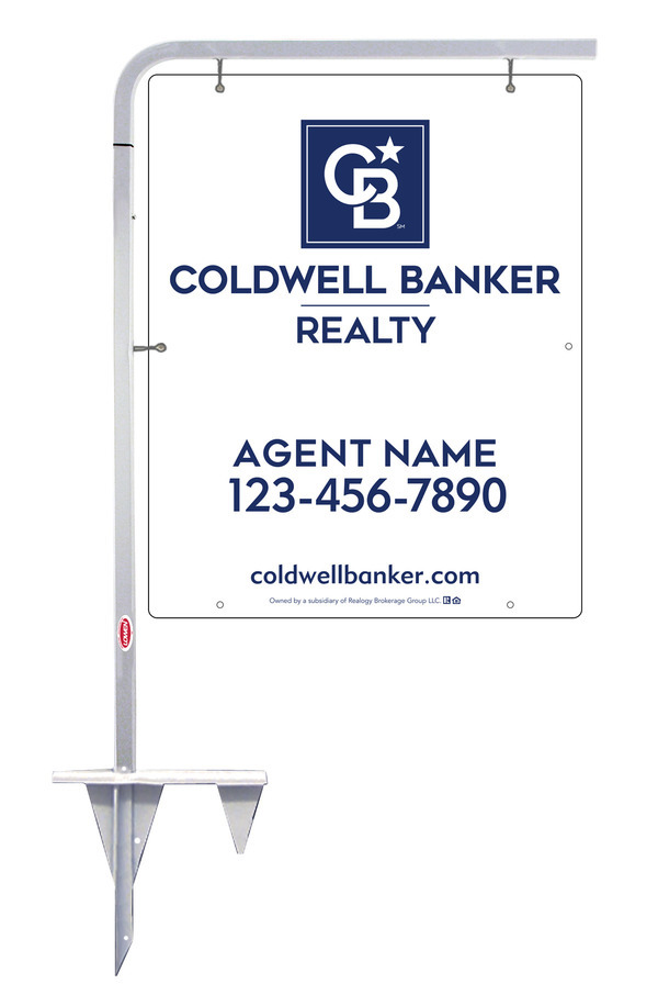 Tubular Stake and Agent Sign Panel Unit, 30h x 24w, 3MM Aluminum Composite