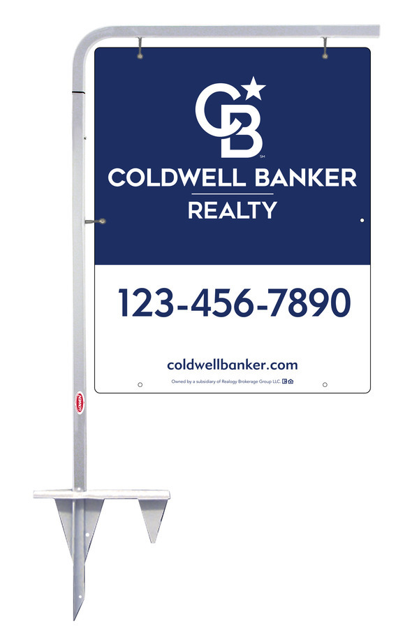 Tubular Stake and Office Sign Panel Unit, 30h x 24w, 3MM Aluminum Composite