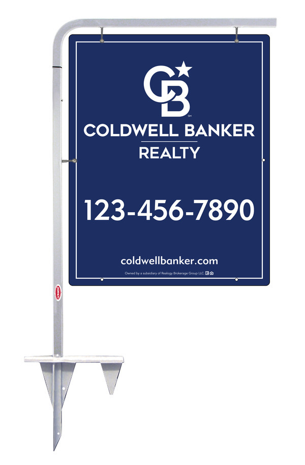 Tubular Stake and Office Sign Panel Unit, 30h x 24w, 3MM Aluminum Composite