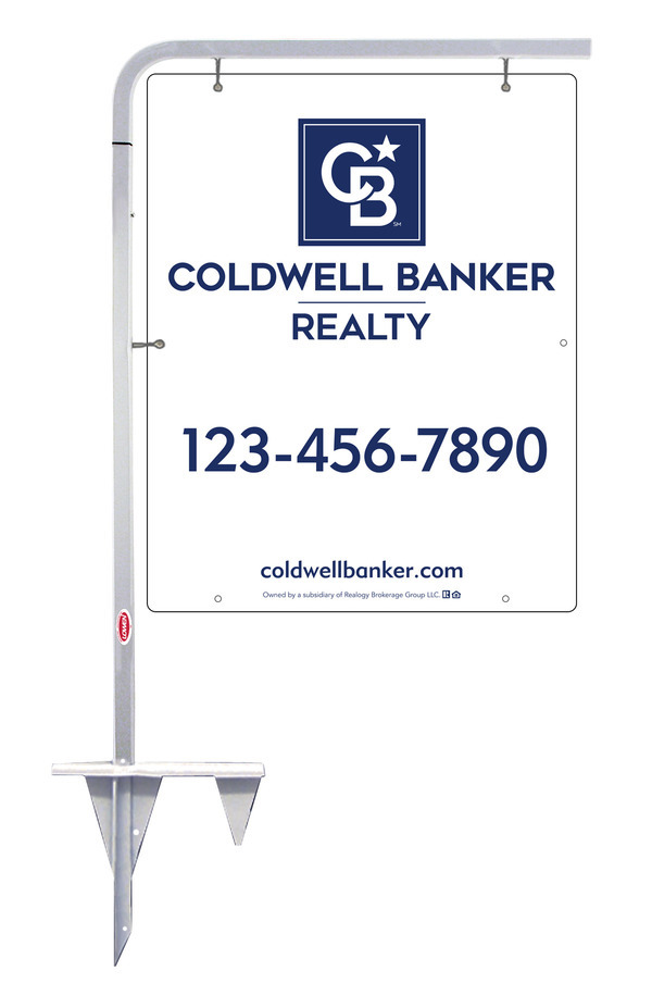 Tubular Stake and Office Sign Panel Unit, 30h x 24w, 3MM Aluminum Composite