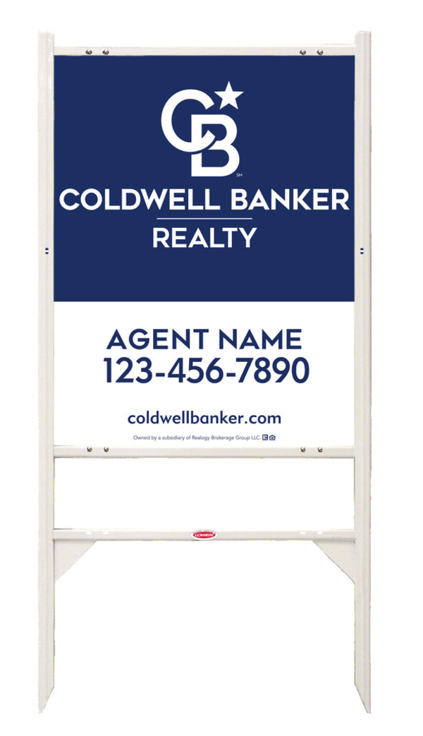 Angle Iron Frame and Agent Sign Panel Unit, 30h x 24w, 3MM Aluminum Composite