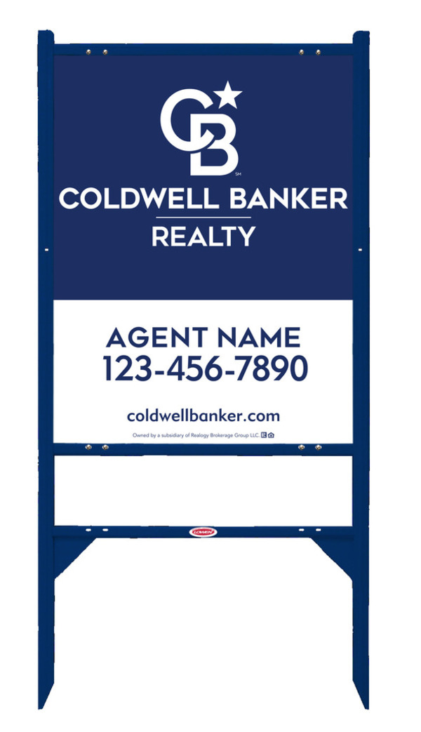 Angle Iron Frame and Agent Sign Panel Unit, 30h x 24w, 3MM Aluminum Composite
