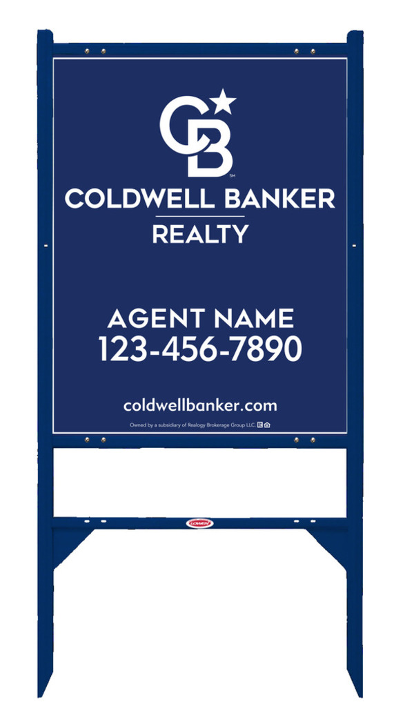 Angle Iron Frame and Agent Sign Panel Unit, 30h x 24w, 3MM Aluminum Composite