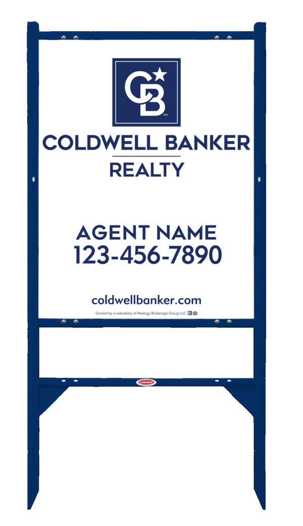 Angle Iron Frame and Agent Sign Panel Unit, 30h x 24w, 3MM Aluminum Composite