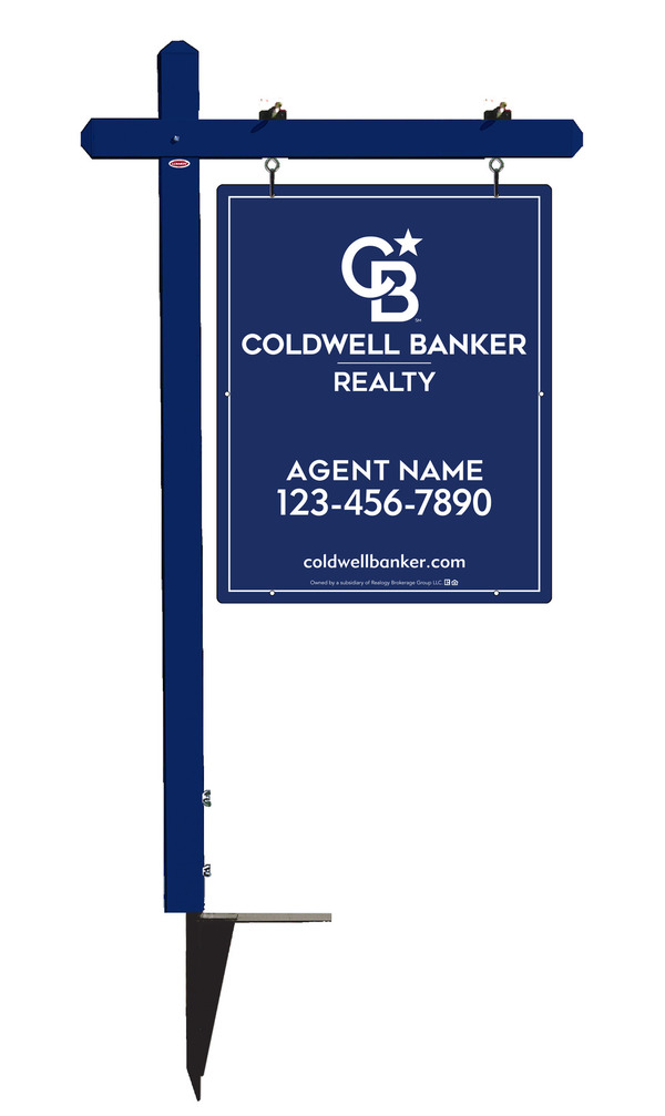 Sign Post and Agent Sign Panel Unit, 30h x 24w, 3MM Aluminum Composite