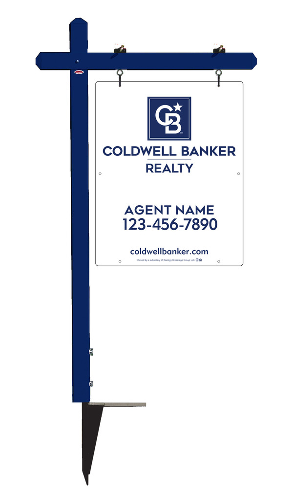 Sign Post and Agent Sign Panel Unit, 30h x 24w, 3MM Aluminum Composite