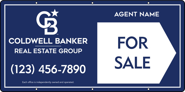 For Sale Agent Sign Panel, 12h x 24w, Steel