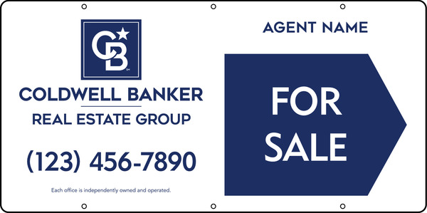 For Sale Agent Sign Panel, 12h x 24w, Steel