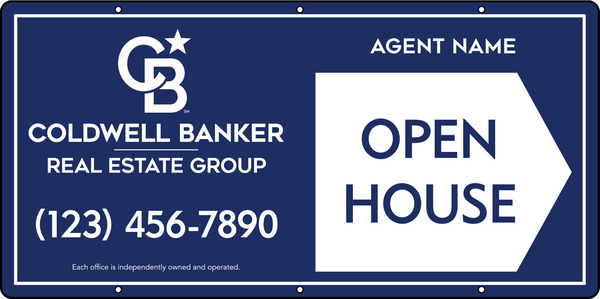 Open House  Agent Sign Panel, 12h x 24w, Steel