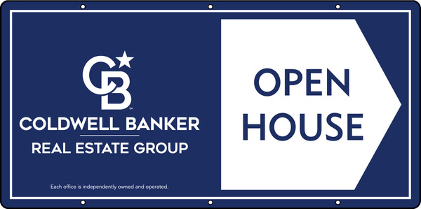 Open House  Office Sign Panel, 12h x 24w, Steel
