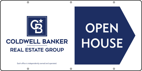 Open House  Office Sign Panel, 12h x 24w, Steel