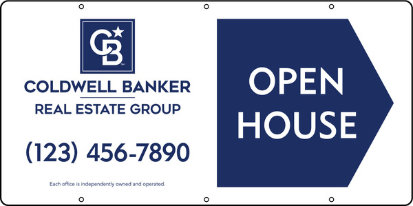 Open House  Office Phone Number Sign Panel, 12h x 24w, Steel