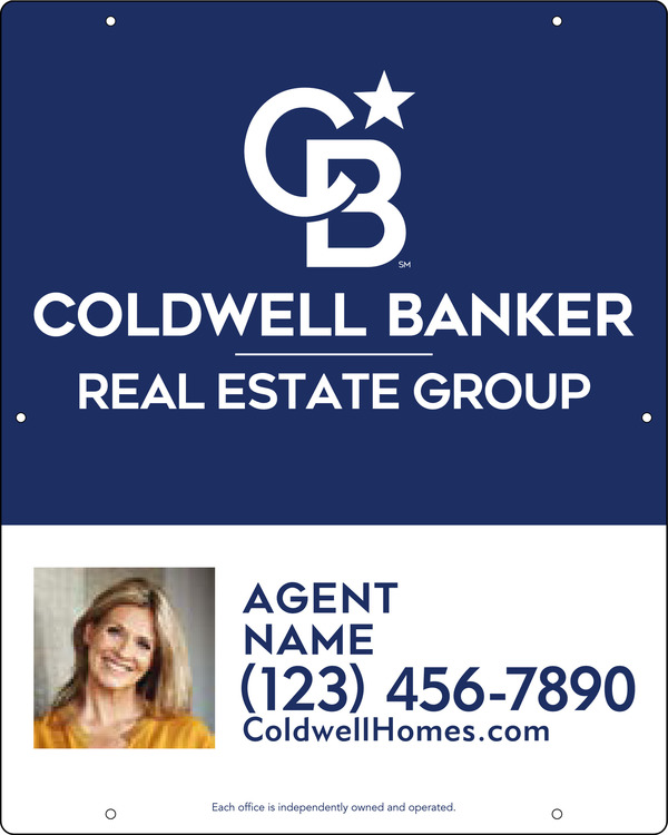 Agent Photo Hanging Sign Panel, 30h x 24w, Steel