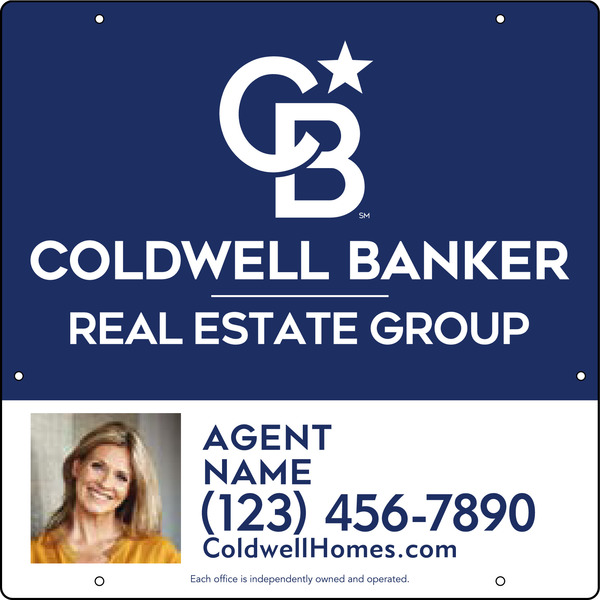 Agent Photo Hanging Sign Panel, 24h x 24w, Steel