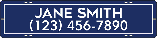 Agent Name Sign Rider, 6h x 24w, .090 Poly