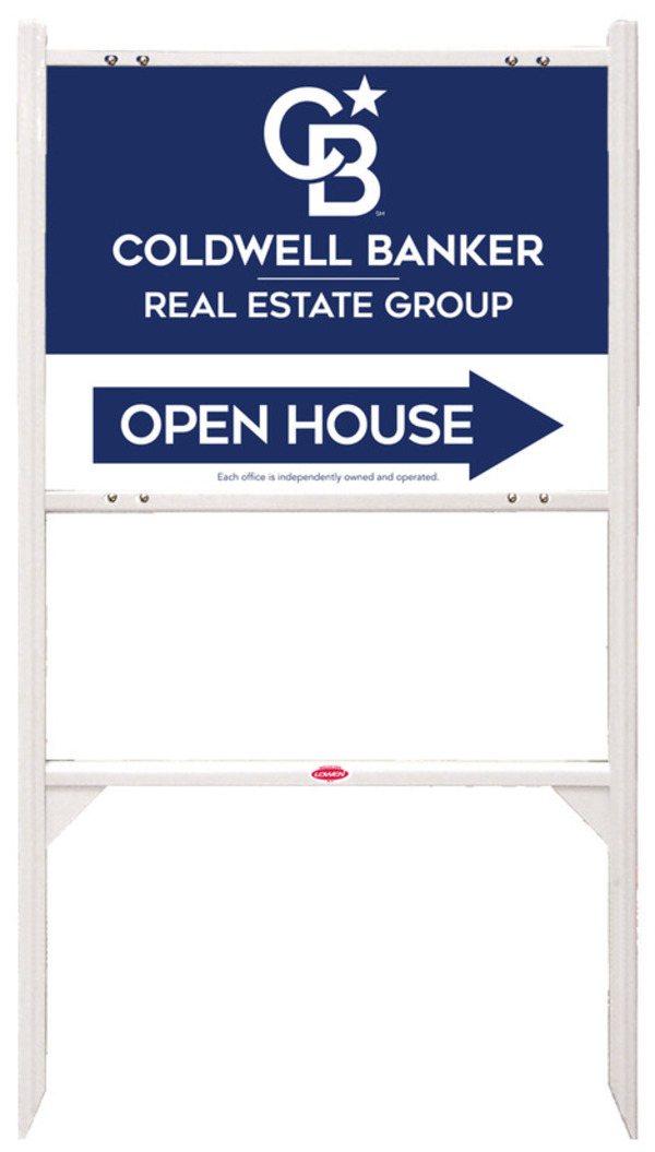 Angle Iron Frame and Office Open House Sign Panel Unit, 18h x 24w, Steel