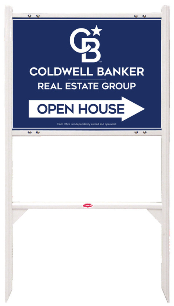 Angle Iron Frame and Office Open House Sign Panel Unit, 18h x 24w, Steel