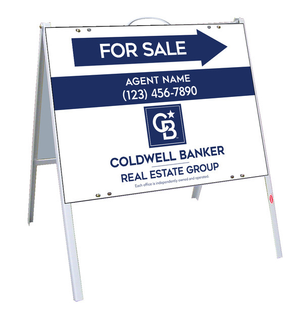 For Sale A-Frame and Agent Sign Panel Unit, 18h x 24w, .050 Poly
