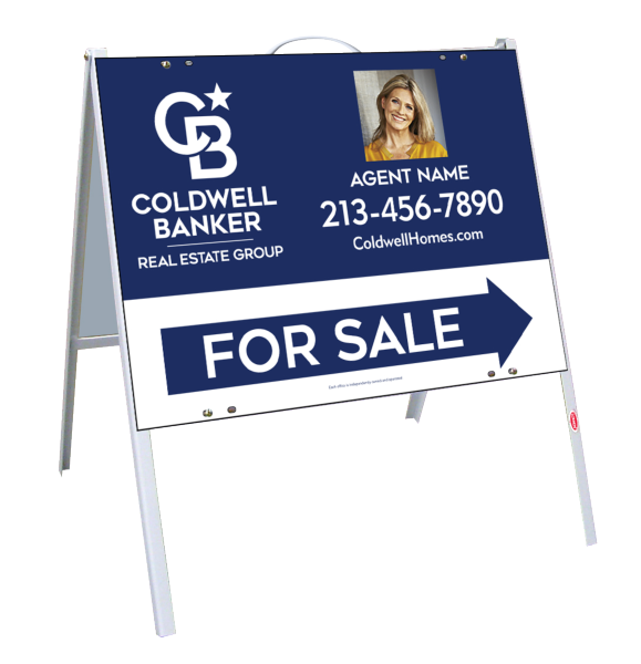 A-Frame and Agent Photo For Sale Sign Panel Unit, 18h x 24w, .050